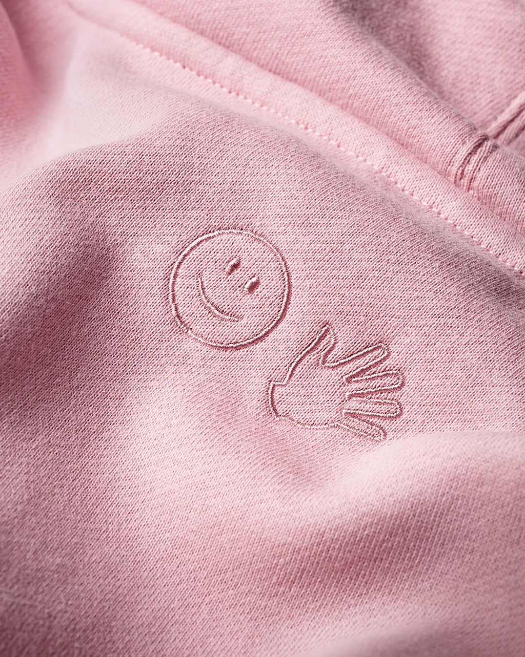 SRC_6F22D5B3CB289D36 Embroidered Pink Hoodie